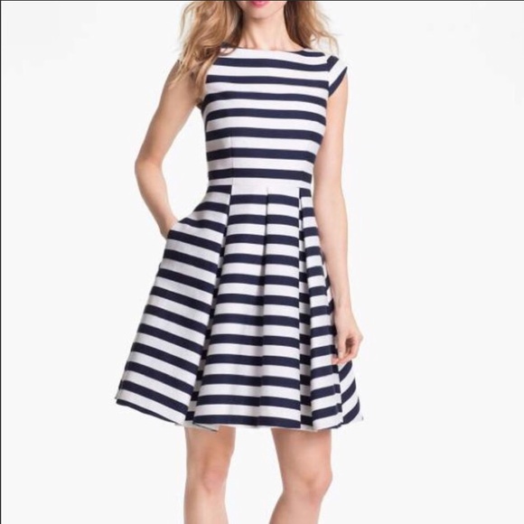 kate spade Dresses & Skirts - Kate Spade Nautical White and Navy Dress NWT